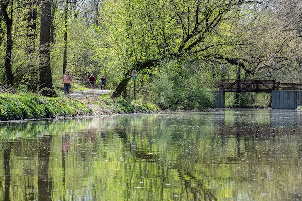 A view up the Schuylkill Canal near Lock 60.