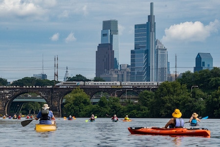 Schuylkill Sojourn kayakers reach Philadelphia.