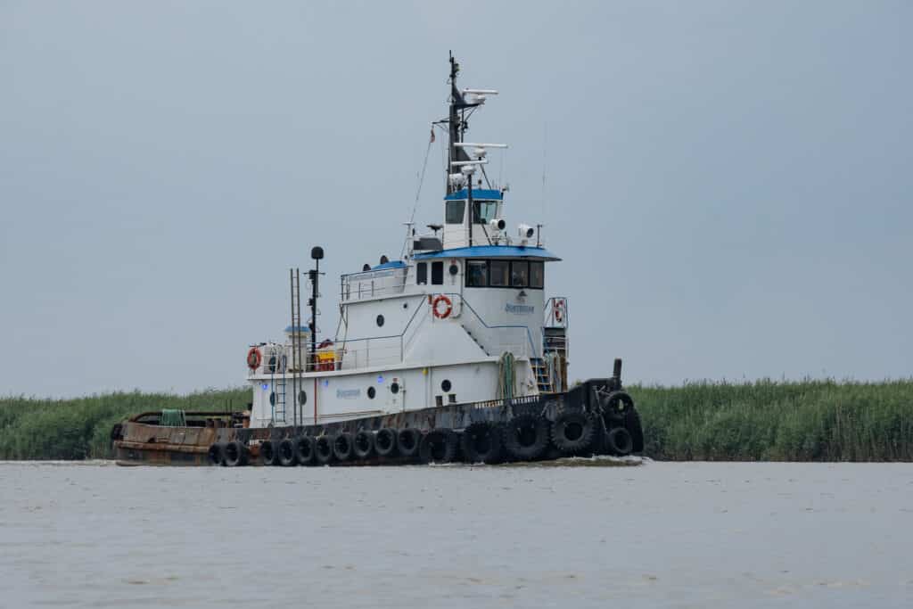 Tug Northstar Integrity headed up the Salem River.