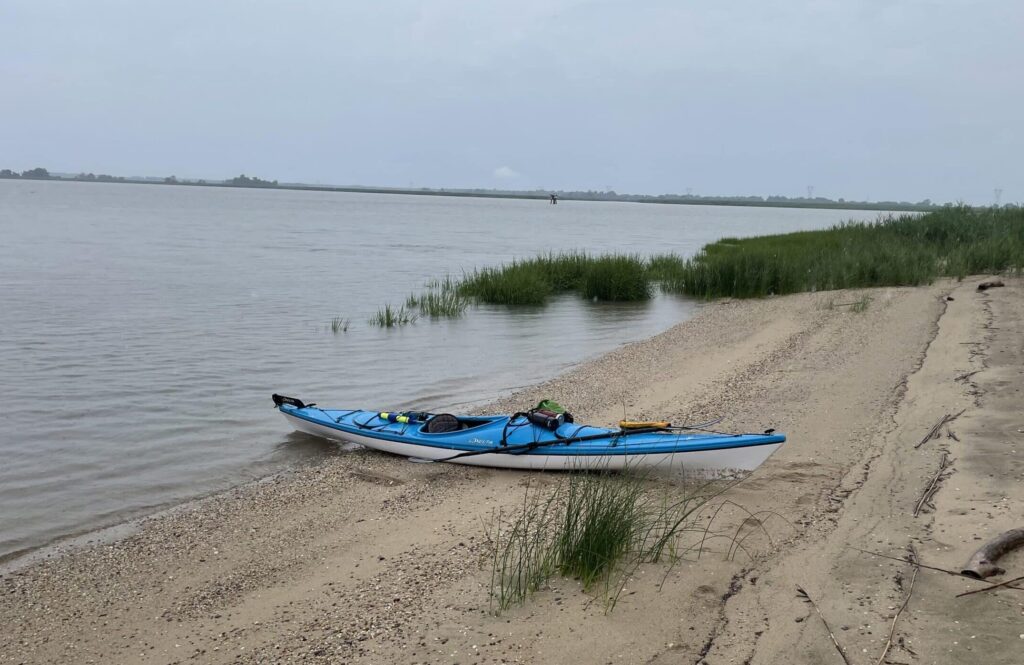 Beached at the moth of the Salem River.