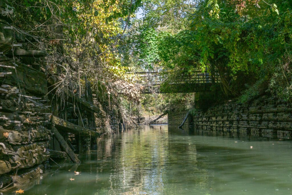 The original Delaware and Raritan Canal's entrance to the Delaware River by way of Crosswicks Creek.